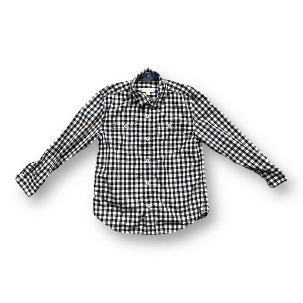 Tucker + Tate Shirt Black White Gingham Long Sleeve Collared Button Front 5 - Picture 8 of 8